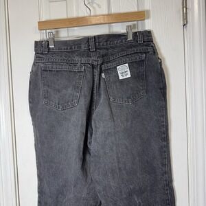 Levis 554 Womens White Tab Mom Jeans Gray‎ High Rise Relaxed Tapered USA 32x31